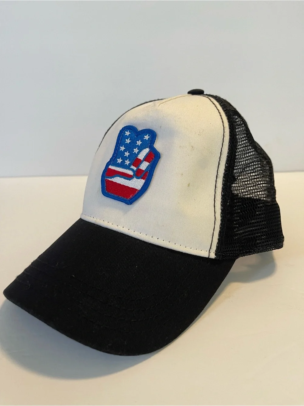 Topman Trucker Hat Mens One Size NWT Adjustable USA Flag Patch